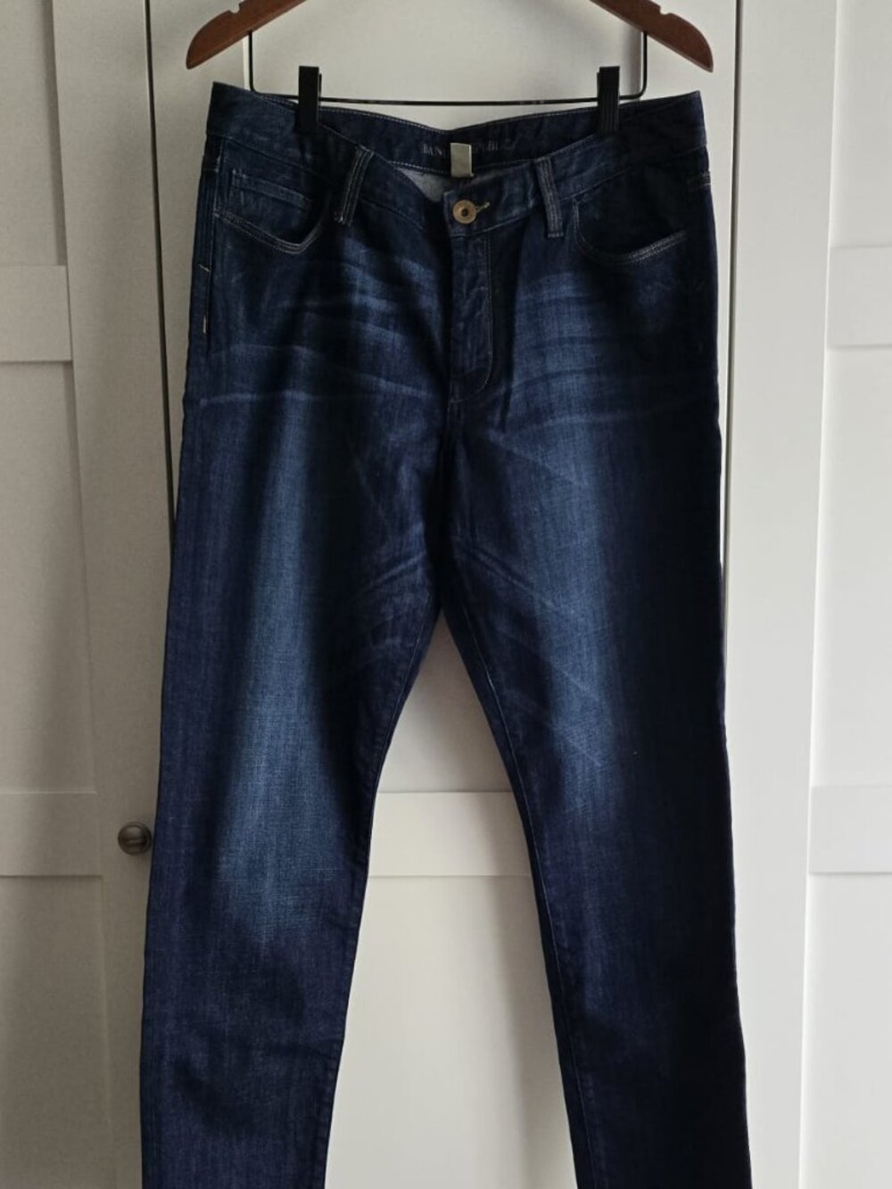 Banana Republic Dark Wash Straight Leg Jeans 32R EUC - Picture 11 of 13